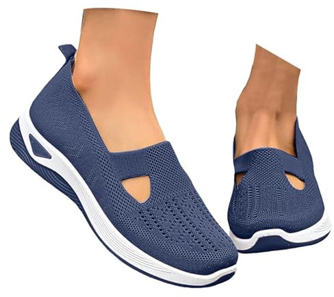 Ortopediska Skor Damsneakers Breda Lätta Diabetiska Ortopediska Skor Bekväma Promenadskor Sportskor Mesh Andningsbara Fritids- och Löparskor Bekväma Dam Utomhus Sommarskor, 38 EU