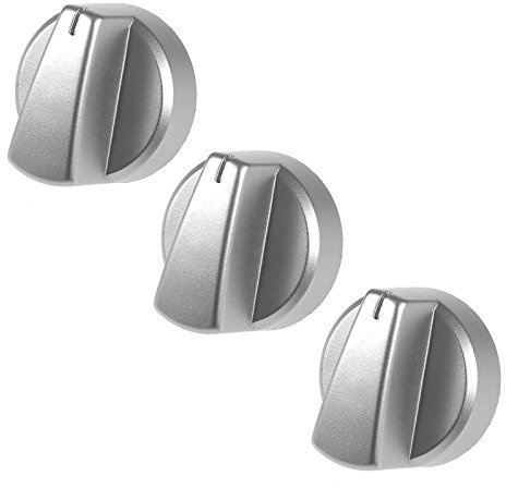 Original Belling Silver ugn/spis justeringsknapp (1, 2, 3, 4, 5 eller 6 stycken) Antal paket: 3