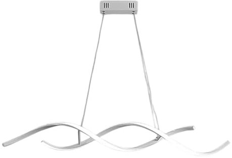 Vet italy Vetrineinrete® Lampadario led a sospensione 28 watt lampada moderna a onda twist bianco luce fredda 6500k calda 3000k naturale 4000k (Luce calda 3000k)