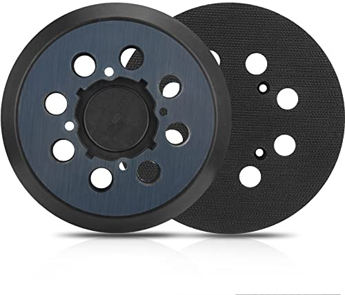 Gnellkoor Sander Pad Replacement for Dewalt, 2 Pack 5 8 Hole Hook and Loop Orbital Sander Pad Compatible with DeWalt DWE6421 6421K DWE6423 6423K DCW210B Random Orbital Sanders (4 Screw Holes)