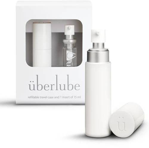 Uberlube Silicone Lube - Pearl Travel Kit 15ml Unscented Silicone Lubricant Personal Lubrication - Latex-Safe Sex Lube Liquid for Couples, Flavorless, Anal Lube, Works Underwater - 15ml White