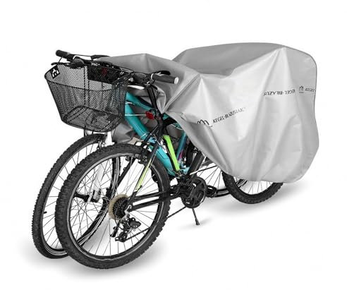 Fahrradgarage für 2 Fahrräder Wasserdicht Fahrradabdeckung Fahrrad Schutzhülle Fahrradschutzhülle Abdeckplane Größe L Regenschutz Fahrradplane Outdoor Fahrradhülle