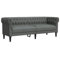 vidaXL Chesterfield Sofa, Polstersofa 3-Sitzer mit Stützbeinen, Loungesofa Designsofa für Wohnzimmer, Couch Wohnzimmersofa, Dunkelgrau Stoff