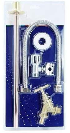 hep® Outdoor Garden TAP KIT - Tap, Wall Plate, Self Cutting Valve, Flexible Hose, PTFE
