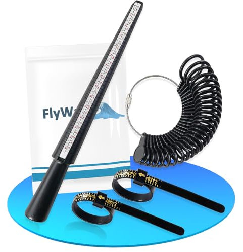 FlyWave Ringgrößenmessset, Ringmessbänder, Ringmesswerkzeuge, Ringgrößenmesswerkzeuge, Ring Sizer für UK, USA