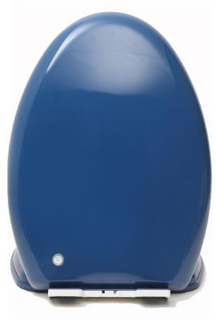 Brigtviee Farbig Klobrille Mit Absenkautomatik Toilettendeckel, Klodeckel V-Form Mit Quick Release Funktion Für Einfache Reinigung, Klodeckel Klobrille Aus PP,Sapphire Blue