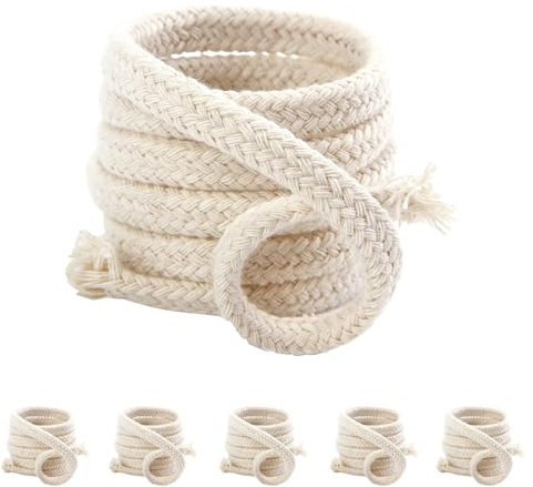 cxxtkcxxlc 5 Mètres Ø 8 mm Mèche pour Lampes à Huile Peut être découpée sur Mesure - Mèche de Rechange pour Torches, 100 cm 5 Pièces