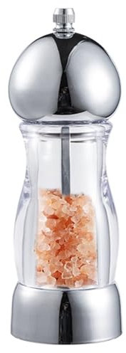 Macina sale e pepe - Macina spezie ricaricabile per sale marino con dado e coperchio a ruvidezza regolabile | Macinini in Ceramica per Spezie Naturali