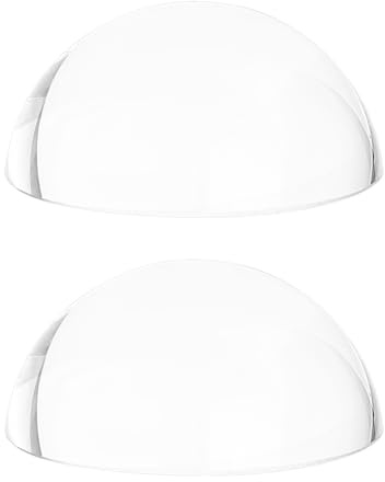 PH PandaHall 2pcs Paperweight Magnifying Dome 2.36 Inch Crystal Dome Magnifyings Reading Loupe Paperweights Half Dome Clear Magnifying Lens Crystal Ball for Blueprints Maps Newspapers Office Desk Home