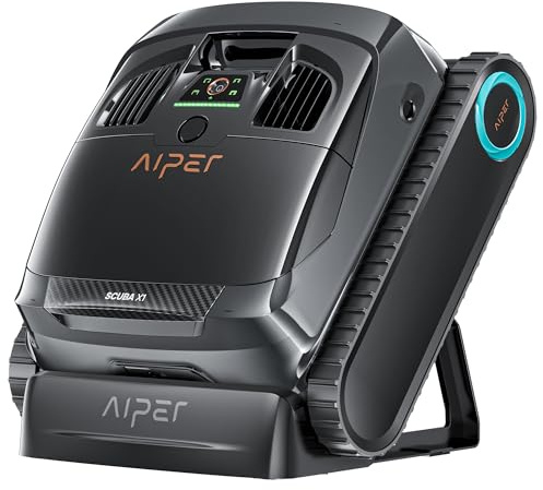 AIPER Série Scuba Robot Piscine, aspirateur de Piscine sans Fil avec WavePath 3.0 et Smart Navigation, système de Filtration Ultra-Fin, Commandes d'App Tout-en-Un Couvrant 200㎡