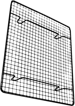 Ciieeo Grille de Refroidissement Noir en Acier Inoxydable Antiadhésive Robuste Présentoir à Gâteaux pour Pâtisserie Cuisine à Domicile
