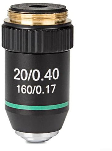 Obiettivo acromatico 195 per microscopi biologici, caratteristiche immersione in olio e design elastico per una visione sicura da 4X a 100X ingrandimento (20X)