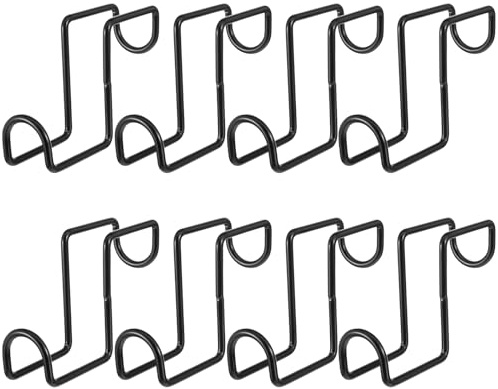 Xaajooio 8 Pcs 4 Inch Heavy Duty Metal Tack Hook Over Rail Bridle Hooks & Horse Water Bucket Hooks Hangers for Stable, Fence, Garage, Cloakroom