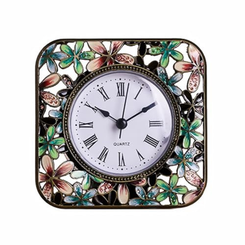 DIYEAH Horloge de Bureau Vintage Horloge de Table Rétro de Chevet Design Réveil de Bureau Créatif Ornement
