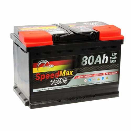 SPEED MAX BATTERIA AUTO L3 80Ah 750A EN 12V POLO POSITIVO DESTRA