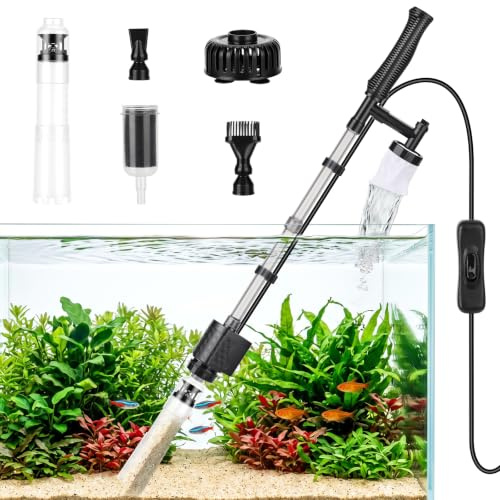 AQQA Fish Tank Cleaner 1200L/h Adjustable Electric Aquarium Gravel Cleaner