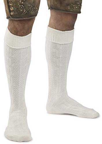 Chaussettes torsades classiques pour costume traditionnel/folklorique - 43-46 - Beige