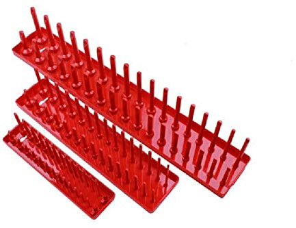 US PRO 3pc Socket Storage Racks Tray Pegs For 1/4 3/8 1/2 Drive Sockets 2219