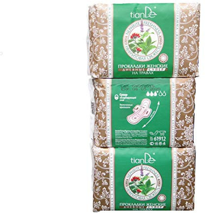 TianDe 6-lagige Damenbinden Jade-Frische auf Kräuterbasis, Für Tag, TianDe 61912, Sparpack - 3x10 Stück, Frauengesundheit, Damenbinden sorgen für Komfort und Schutz an besonderen Tagen