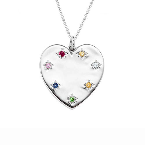 Brandlinger ® Atelier guldkedja dam med hjärta hänge av förgyllt 925 sterlingsilver. Halsband guldmedaljong med kedjelängd 40 cm 5 cm, SILVER,