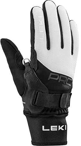 LEKI PRC ThermoPlus Shark Black White 8 1/2 - Guantes de esquí de Fondo para Mujer