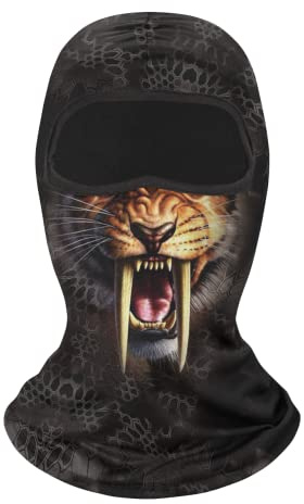 UK-UNIQUE Cagoule Masque Facial - Respirant Léger Ski Moto Casque Course Cyclisme Cagoules Multi-Usage - Unisexe Hommes Femmes Enfants Garçons Filles, motif 1, 7 / 7 1/4