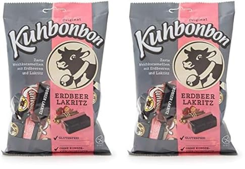 Kuhbonbon Caramelo De Fresa Regaliz 200 g (Paquete de 2)