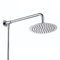 Kit de barre de douche - Grand pommeau de douche rond - Haute pression - Cascade - Avec joint pivotant - Chrome poli