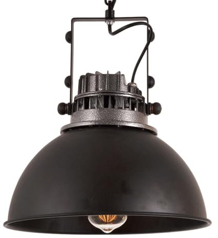 ZGDHWCR Lámpara de araña de metal de estilo retro, pantalla de luz colgante creativa y personalizada, lámpara colgante de un solo cabezal con fuente de luz E27, accesorios de iluminación de techo para