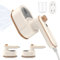 Thecoopidea Travel Iron Portable Clothes Steamer, 30S Fast Heat-up 1500W Steamer Clothing with 180° Rotatable Handle, Travel Steamer for Clothes Professional Small Ironing for Home, Office, Travel (off white）