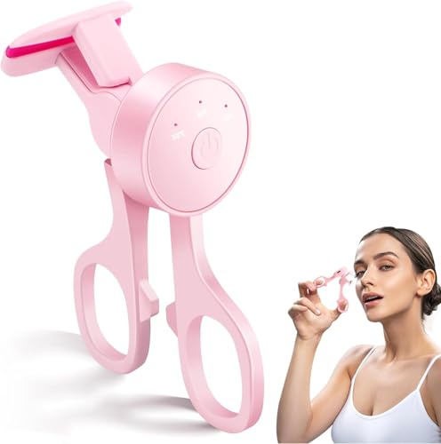 Wimpernzange Beheizbar, Elektrische Wimpernzange Mit 3 Temperaturmodi, Tragbarer Wimpernzange Spannfutter Aus Silikon, USB Wiederaufladbare Eyelash Curler Für Frauen, 15s Schnelles Aufheizen