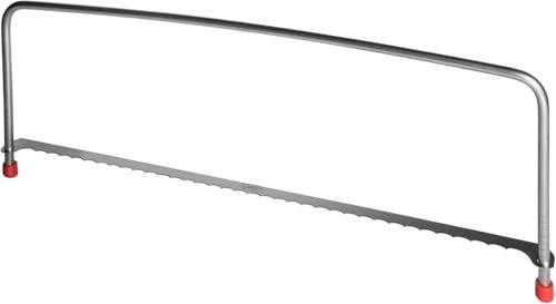 EKM Living Lares Zubehör Tortenschneider höhenverstellbar mit Skala/Made in Germany/rostfreien Edelstahl/Tortenbodenteiler + Gratis 4er Set Edelstahl Trinkhalme (Tortenschneider)
