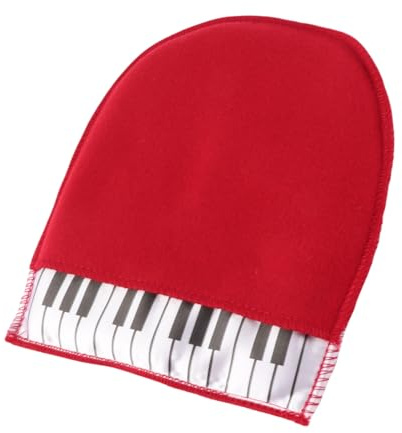 Akozon Microfiber Cleaning Glove for Piano and Musical Instruments - Soft Lint- Cloth with Piano Pattern Design