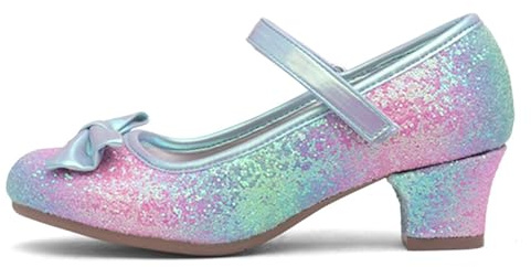 Lilley Sparkle Girls Multi Glitter Heel - Size 10 Child UK - Multicolour