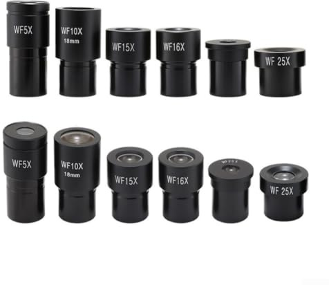 Wide Field Microscope Eyepiece 23.2mm 5X-25X Magnification for Lab Research - Metal Optical Lens for Biological Study(WF25X)