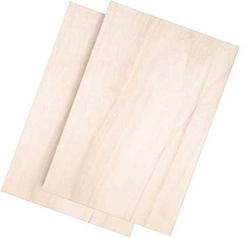 plywood, 2 st. plywoodskivor med slät yta for lasergravering och skärning(0.8x40x40cm)