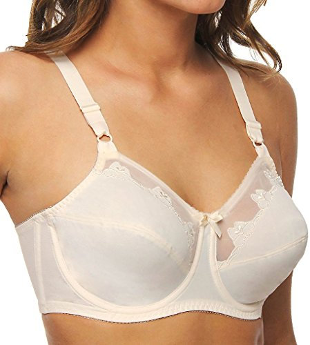 Bali Women's Flower Underwire Bra, Light Beige, 38D