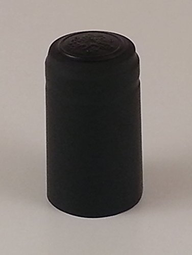 Wine Bottle Heat Shrink Capsules Foils Matte Black 30 Pack Homebrew Tops Caps