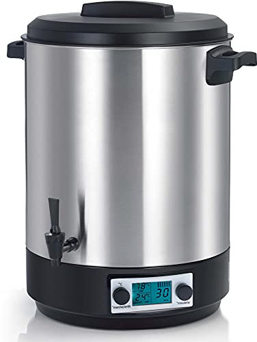 Kitchen chef esterilizador de tarros electrico deposito inox con pantalla lcd grifo y temporizador 45l 2500w kcpst45xxl.lcd