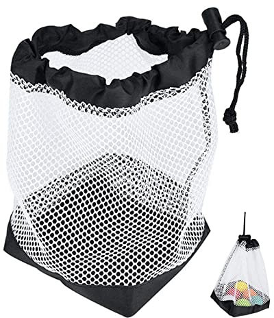 Sac à Balles de Golf en Nylon Sac de Golf en Filet de Nylon Sac Golf avec Cordon de Serrage Pochette à Cordon en Filet de Nylon Sac de Maille Filets de Balle de Golf Peut Contenir 36 Balles de Golf