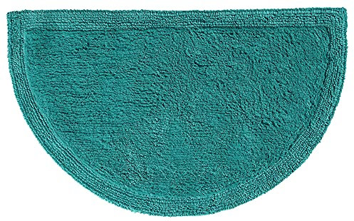 Erwin Müller Duschvorlage Uni Serie Stuttgart Petrol Größe 50x80 cm - Unterseite rutschhemmend, mit Schnürung, 100% Baumwolle