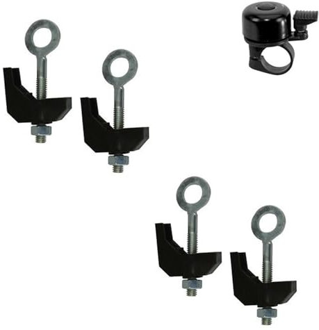 2 Paar Fahrrad Kettenspanner für Stahlrahmen Achse Ø 11 mm 55 mm inkl. 1 x Fahrradklingel