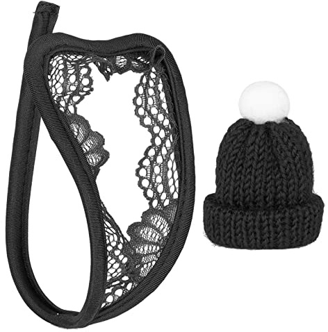 ranrann C-String Homme Sexy Hot Anneaux Mini String Ouvert Tanga Slip Thong Bikini Ficelle sous-vêtement Underwear Type A Noir Taille Unique