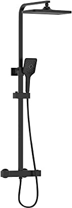 Bristan CRZ SHXDIVCTFF BLK Craze Rigid Riser Bar Mixer Shower, Black
