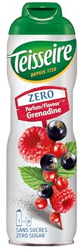 Teisseire Zuckerfrei, Sirup Grenadine für Erfrischungsgetränke, Cocktails, Flasche 60 cl