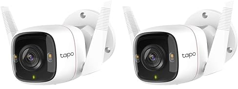 Tapo TP-Link C320WS Überwachungskamera Außen, WLAN IP Kamera, 4MP Hochauflösung, 30m Vollfarb-Nachtsicht, Bewegungserkennung, IP66 wasserdicht, Alarmmeldung,Zwei Wege Audio, Weiss, 1 Stück