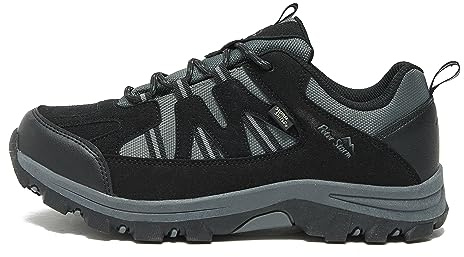 Peter Storm Men's Buxton Walking Shoe with High Traction Rubber Sole & Speed Lacing, Waterproof, Breathable (Black, UK Footwear Size System, Adult, Men, Numeric, Medium, 8)