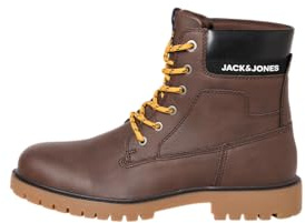 JACK & JONES Jfwfinius Nubuck Boot PU - Botines con cordones para hombre, Logotipo de Java, 42 EU