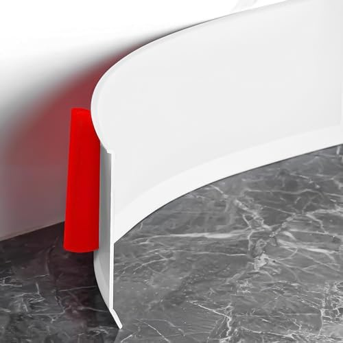 Rodapies Autoadhesivo, 3.0M x 8cm de Rodapie PVC Blanco, Flexible Zocalos Autoadhesivos Pared de Ancho Zócalos Decorativos para Cocina y Baño