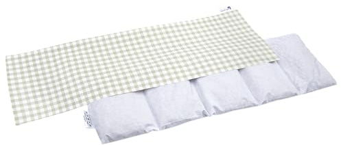Medi Partners Saco de Semillas para Microondas 60x20cm Cojin 800g 100% Algodón 5 cámaras Saquitos bolsa Semillas calor Microondas Saco Termico (Cuadros)